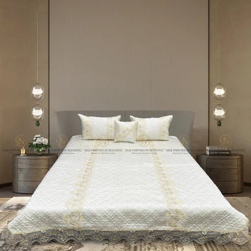 Silk Quilted Turkish Bedspread 4pcs Set