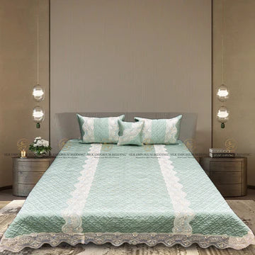 Silk Quilted Turkish Bedspread 4pcs Set