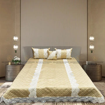 Silk Quilted Turkish Bedspread 4pcs Set